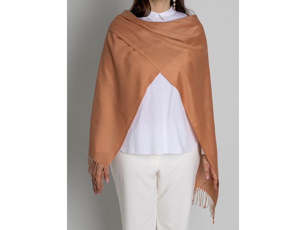 Палантин облегченный Pashmina Lanotti/карамель
