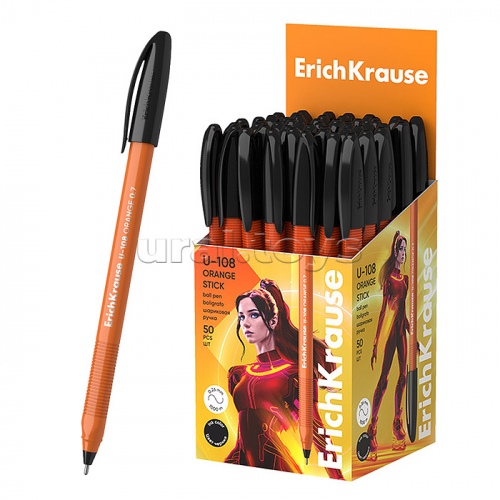 Ручка шариковая U-108 Stick Orange 1.0, Ultra Glide Technology, цвет чернил черный