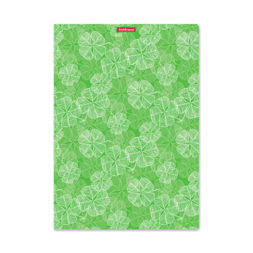 47р. 130р.Тетрадь общая ученическая с пластиковой обложкой на скобе ErichKrause Clover, Mixed Reality, А4, 48 листов, клетка