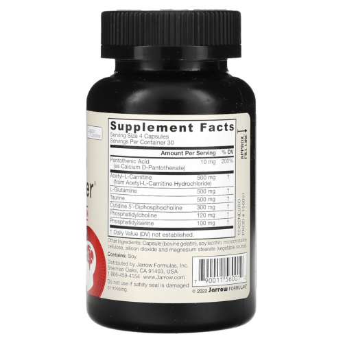 Jarrow Formulas, Neuro Optimizer, оптимизатор для нервной системы, 120 капсул