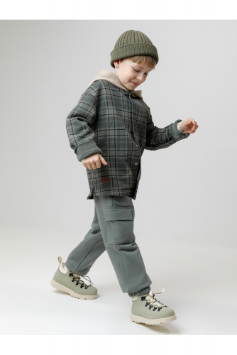 Crockid Рубашка КР 302780 пряный базилик, клетка к650 Crockid