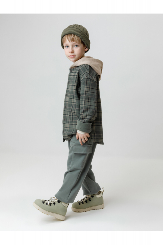 Crockid Рубашка КР 302780 пряный базилик, клетка к650 Crockid