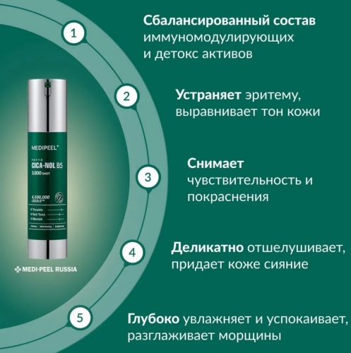 MEDI-PEEL PHYTO CICA-NOL B5 6000 SHOT SERUM Сыворотка-пилинг со спикулами и центеллой 50 мл