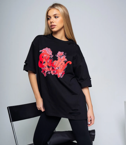 ст. цена950руб.! Футболка #КТ221, чёрный