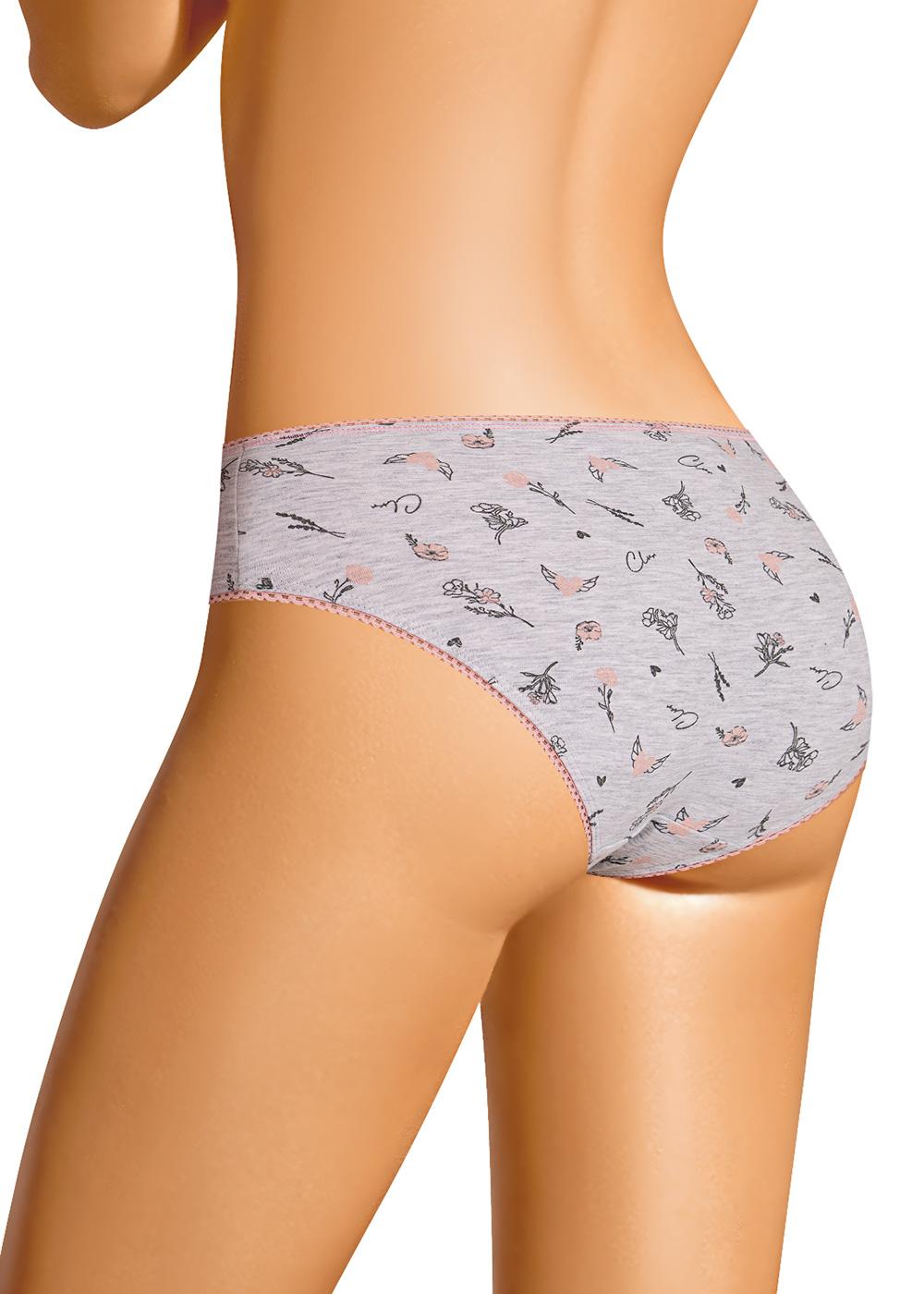 CLE B1171 Трусы женские бикини B1171 меланж св.серый/розовый