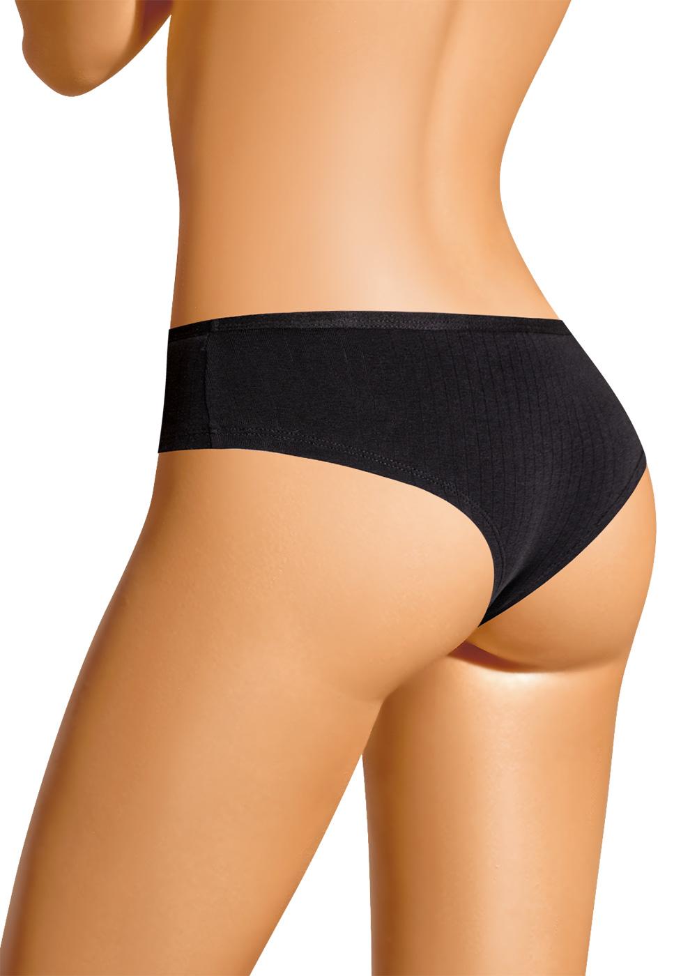 CLE BR030 Трусы женские бразилиана BR030 чёрный