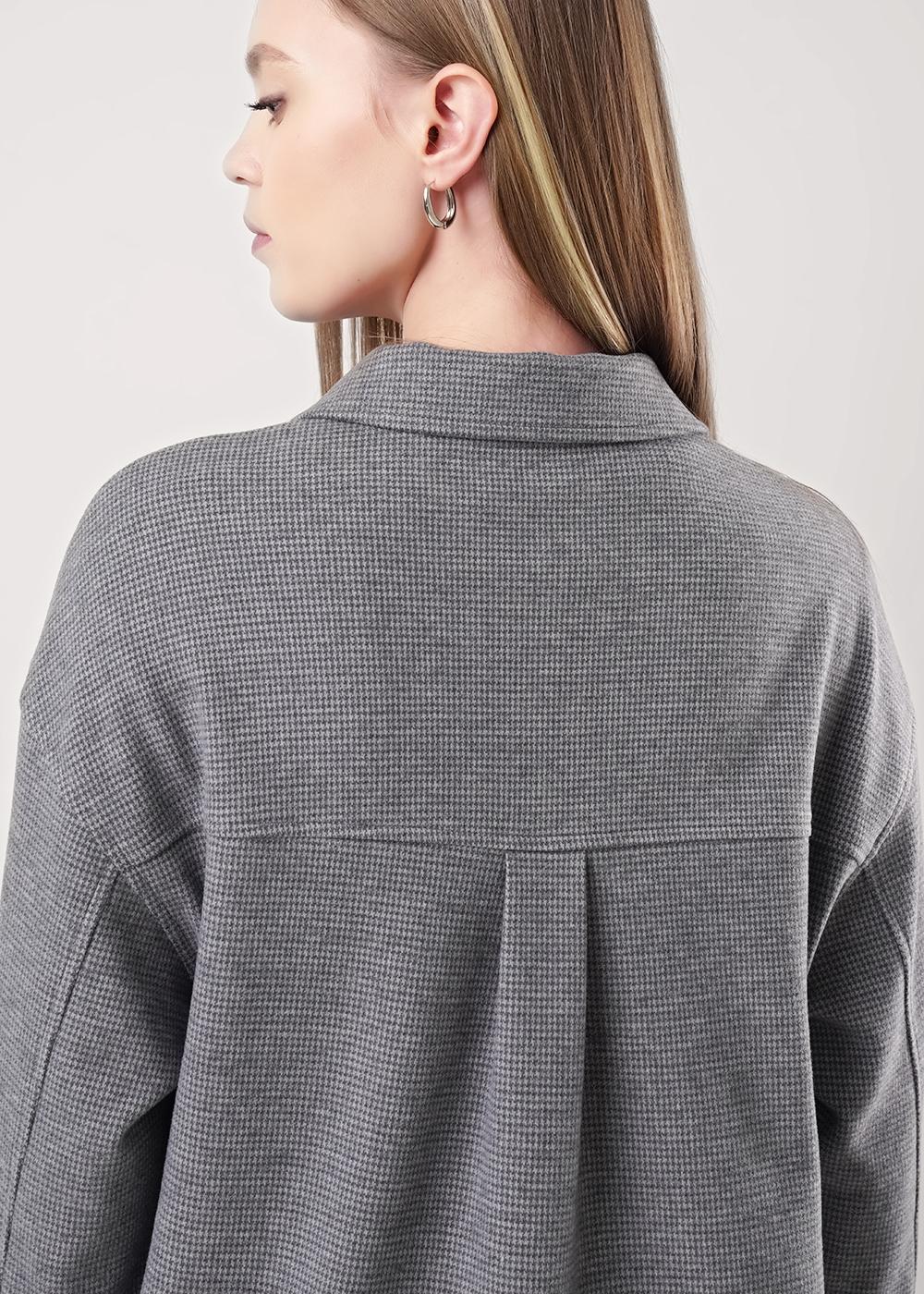 Ст.цена 2500р CLE 156546ввэ Рубашка женская 156546ввэ т.серый/серый