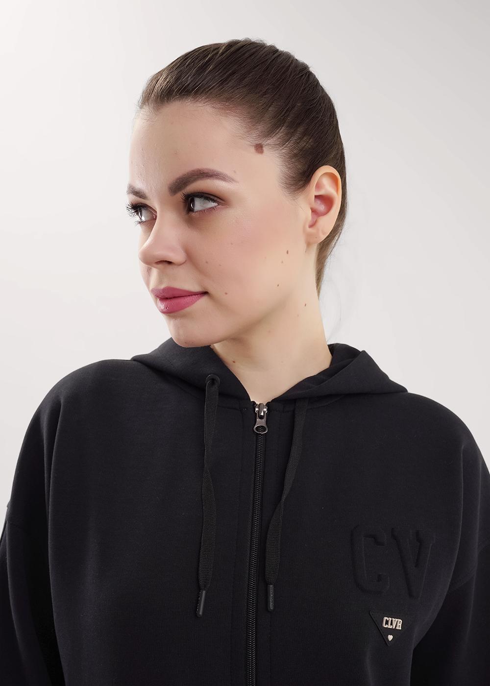 CLE LJ15-100 черн Толстовка женская LJ15-100 черн чёрный