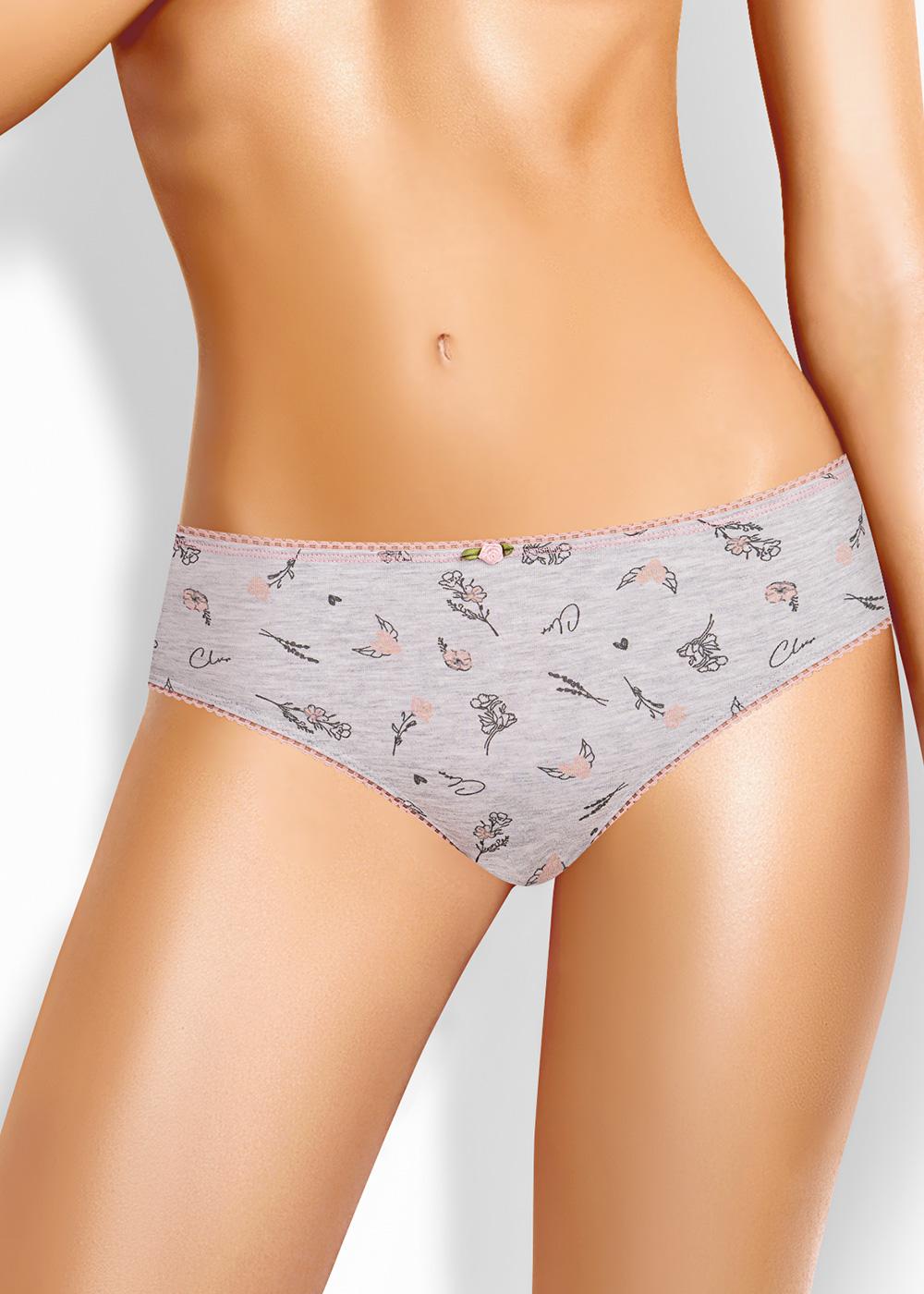 CLE B1171 Трусы женские бикини B1171 меланж св.серый/розовый