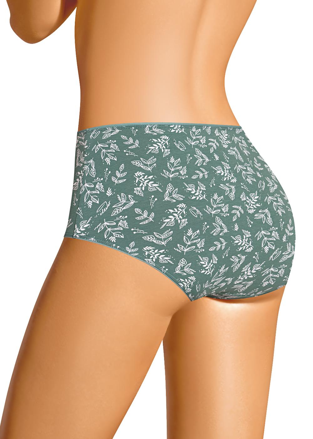 CLE M1184/1 Трусы женские макси M1184/1 зелёный/молочный