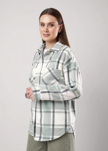 CLE LJ15-103/4 Куртка женская LJ15-103/4 зелёный/молочный