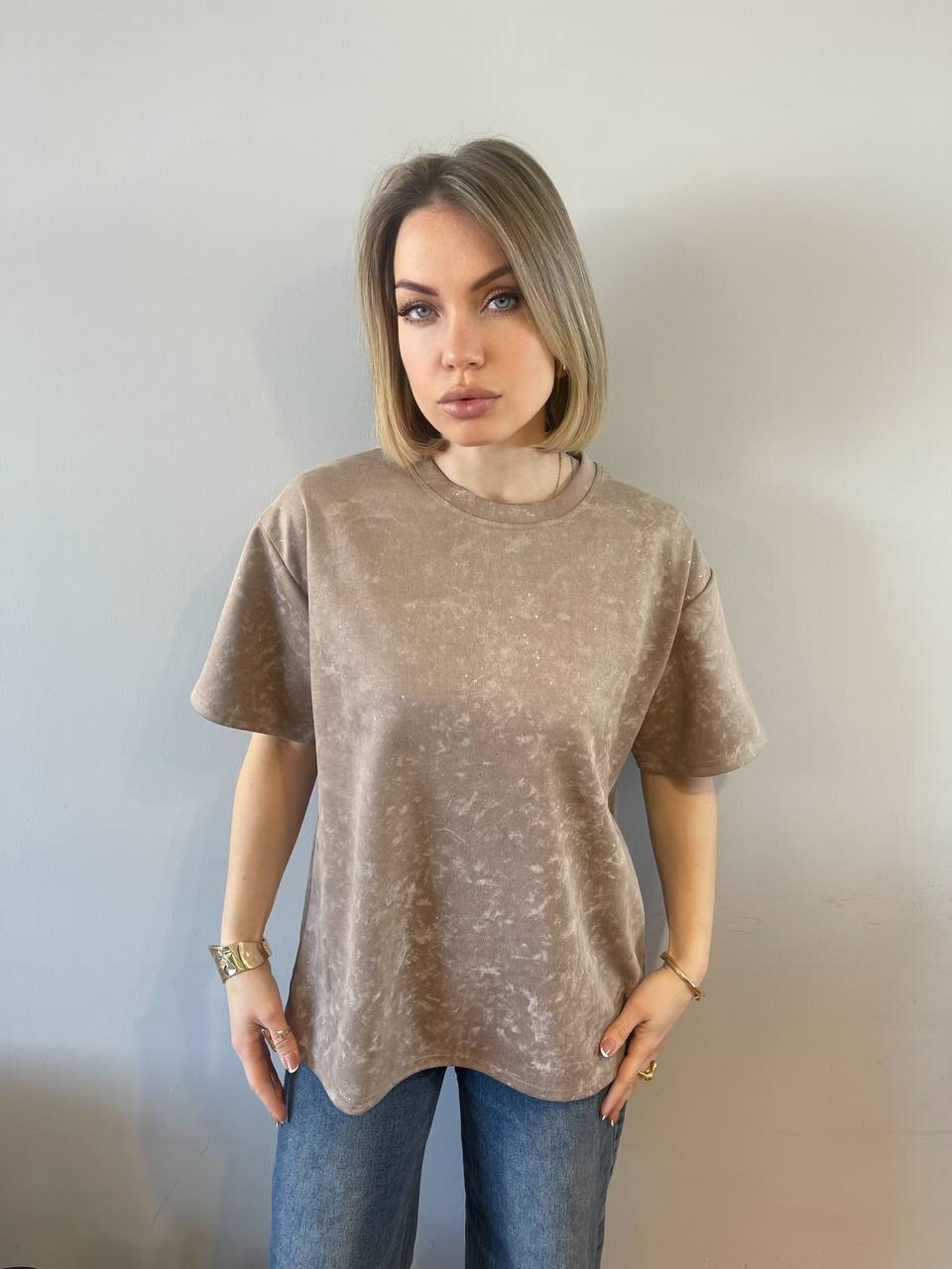 Футболка OVER SIZE (замша)