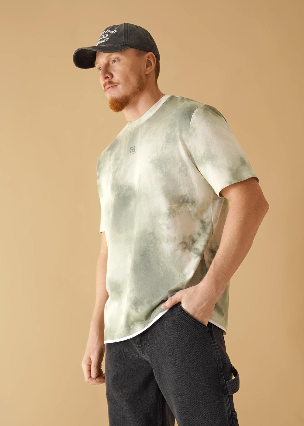 Ст.цена 1249р CLE 452611/05ккн maxi_п Футболка мужская 452611/05ккн maxi_п серый/т.зелёный