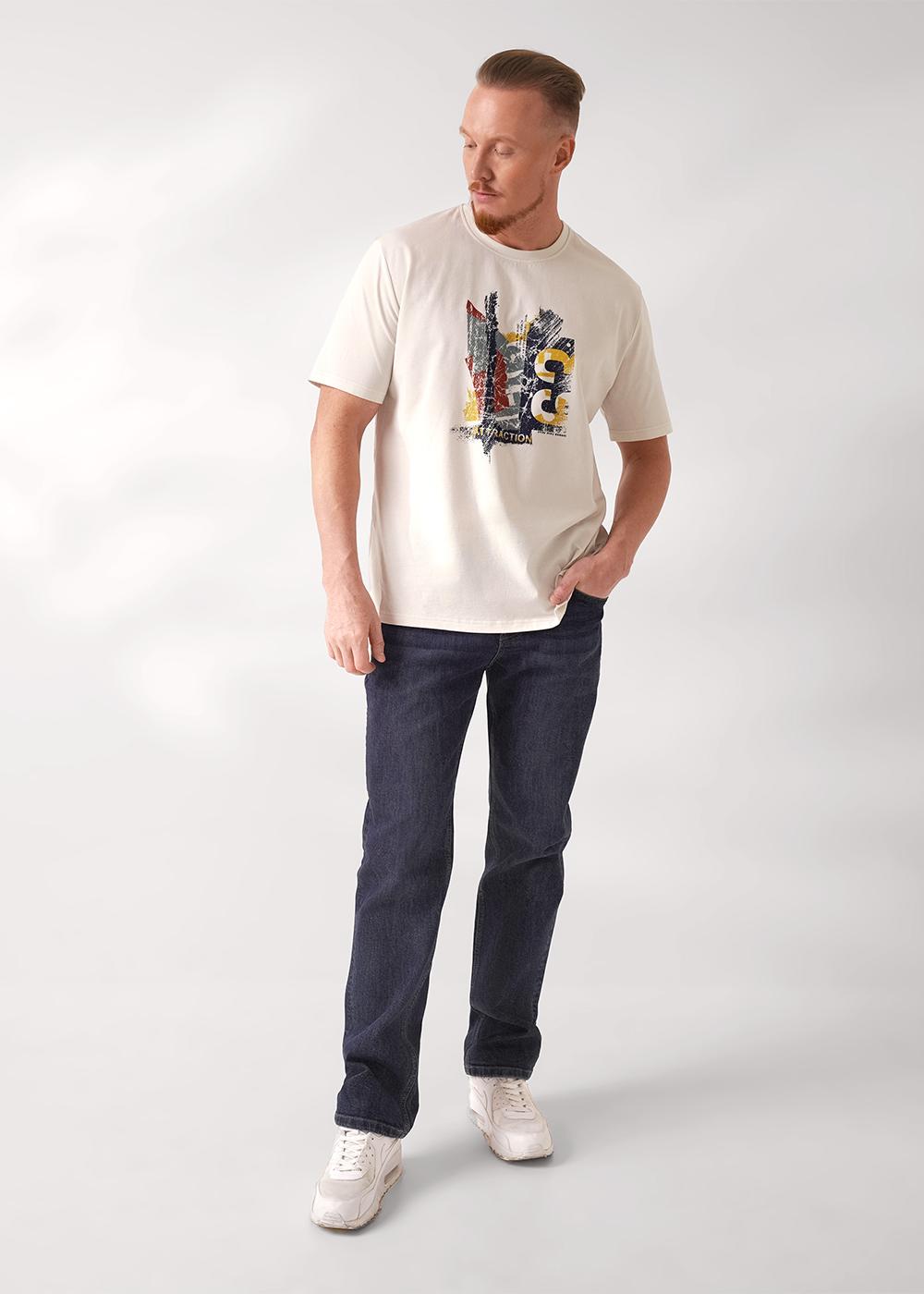 Ст.цена 749р CLE 452589/02кд_п Футболка мужская 452589/02кд_п молочный