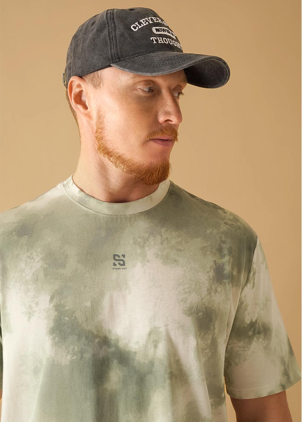 Ст.цена 1199р CLE 452611/05ккн_п Футболка мужская 452611/05ккн_п серый/т.зелёный