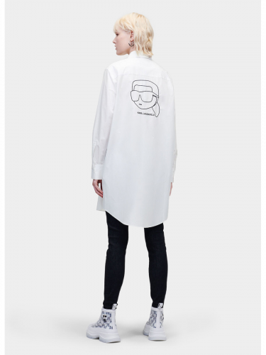 Платье рубашка KARL LAGERFELD 3262 белый
