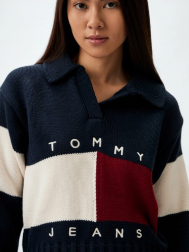 Укороч.джемпер TOMMY HILFIGER 5101 темно-синий