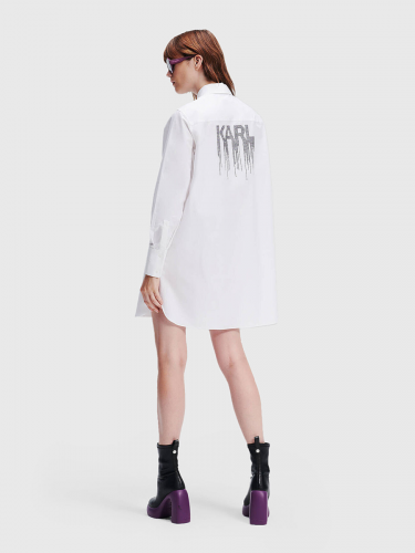 Платье рубашка KARL LAGERFELD 3263 белый