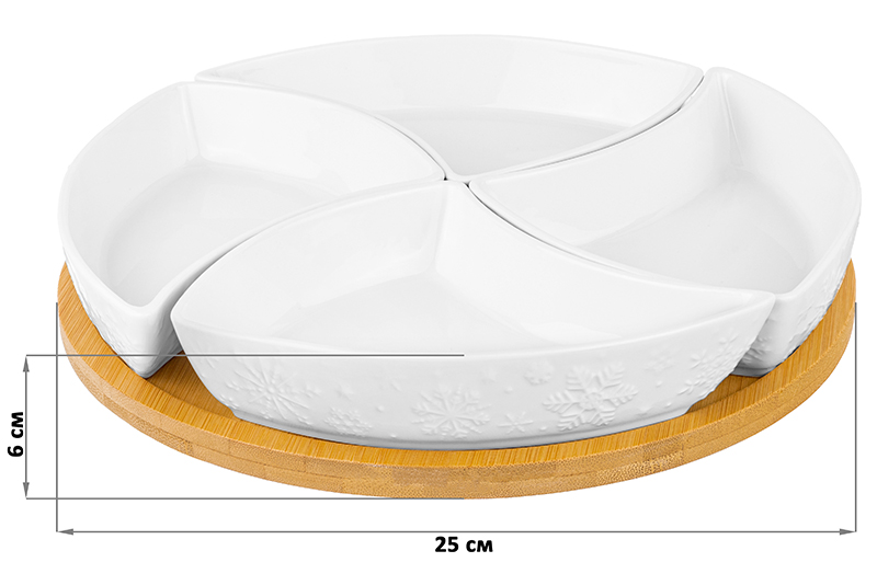 Менажница 25*25*6 см