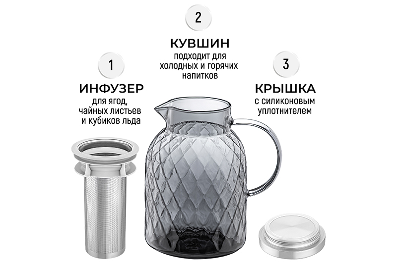 Кувшин 1,8 л 17*13*20,5 см