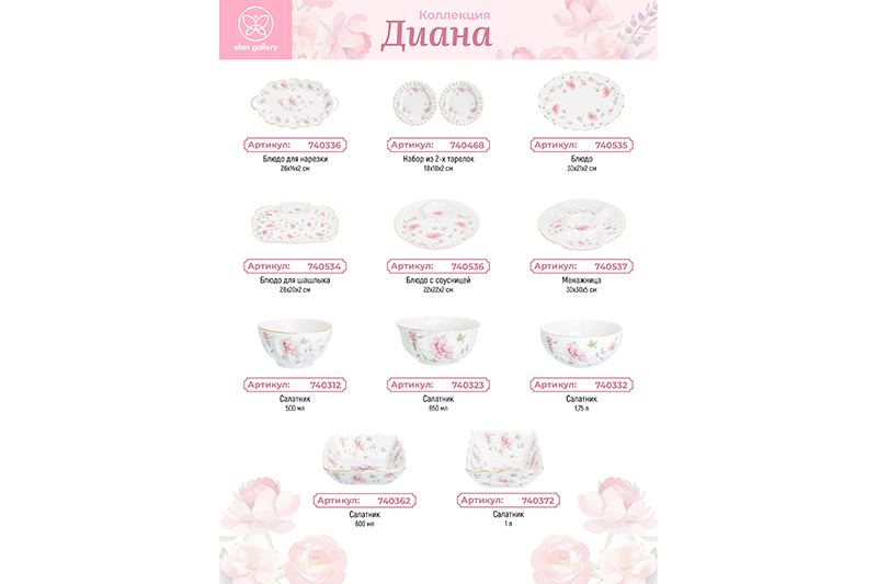 Блюдо для нарезки 26*14,5*2,5 см