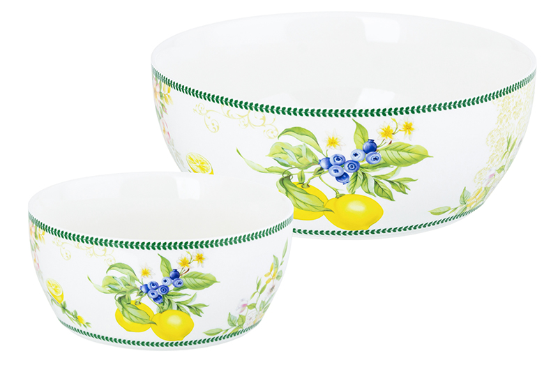 БЫЛО 1338 руб! Набор 2 салатников - 14*14*6 см 600 мл + 20*20*7,5 см 1,7 л