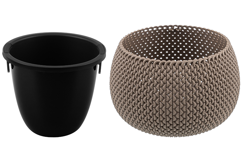 БЫЛО 585 руб! Кашпо 2,3 л 24*24*16 см