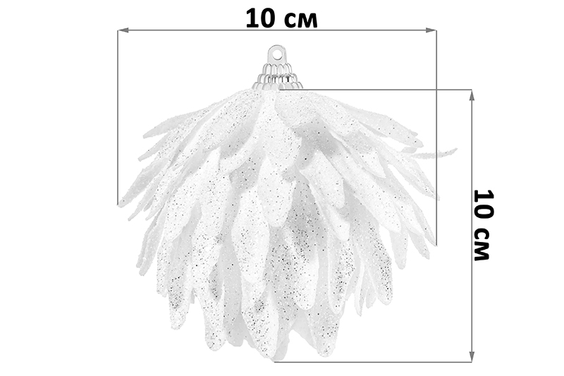 Набор 4 новогодних шаров 10*10 см