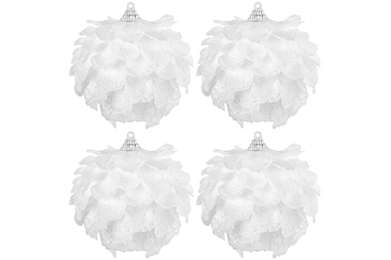 Набор 4 новогодних шаров 10*10 см