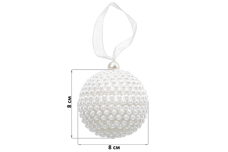 Набор 6 новогодних шаров 8*8 см