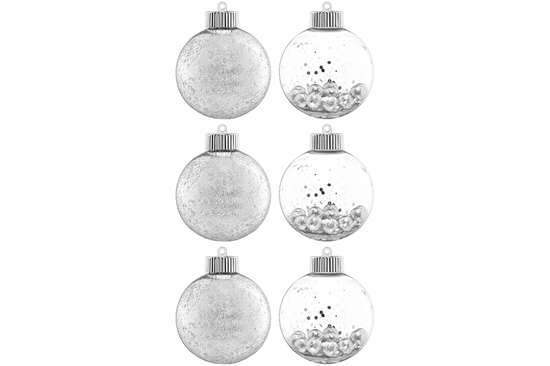 Набор 6 новогодних шаров 8*8 см