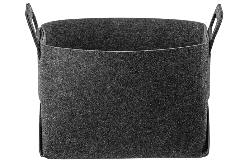 БЫЛО 343 руб! Корзина д/хранения 34,5*23,5*26 см из фетра, черная