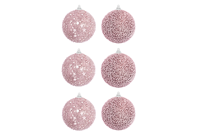 Набор 6 новогодних шаров 8*8 см