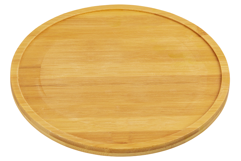 БЫЛО 756 руб! Подставка бамбуковая крутящаяся 25*25*2 см