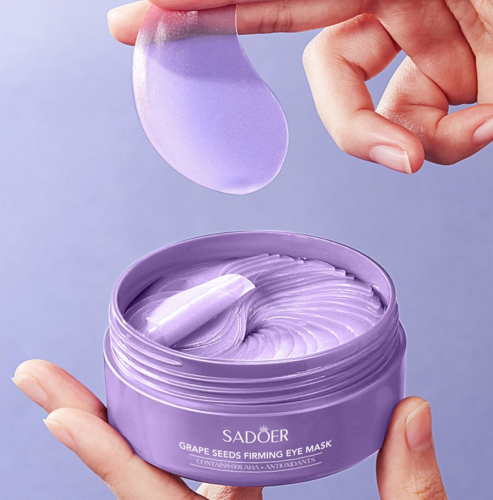 SADOER Патчи гелевые для век GRAPE SEED подтягивающие, от морщин , увлажнение, питание, лифтинг