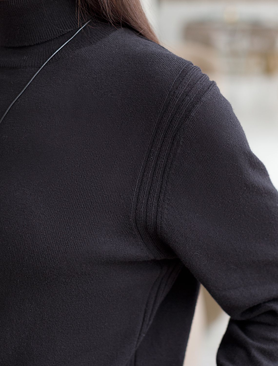 Свитер тонкой вязки из хлопка с кашемиром D34.199 черный