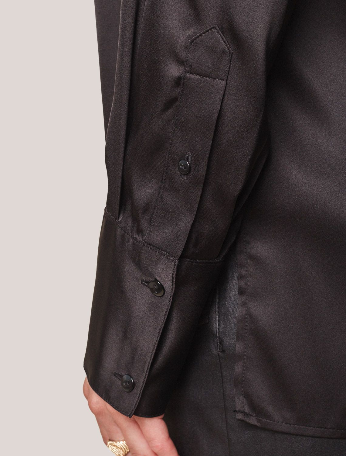 Блузка из сатина с эластаном D29.275 черный