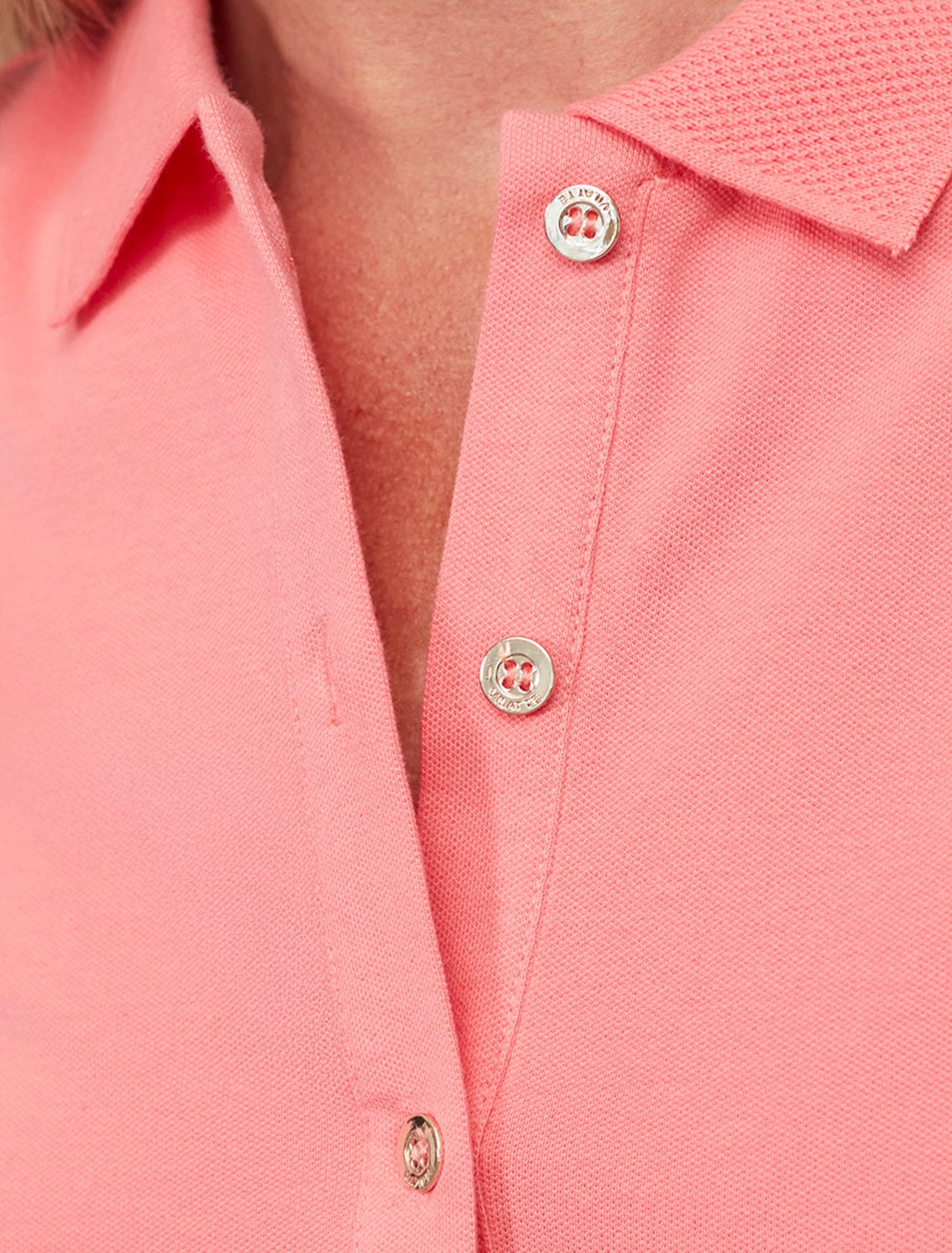 Футболка-поло из премиального хлопка D49.087 коралл