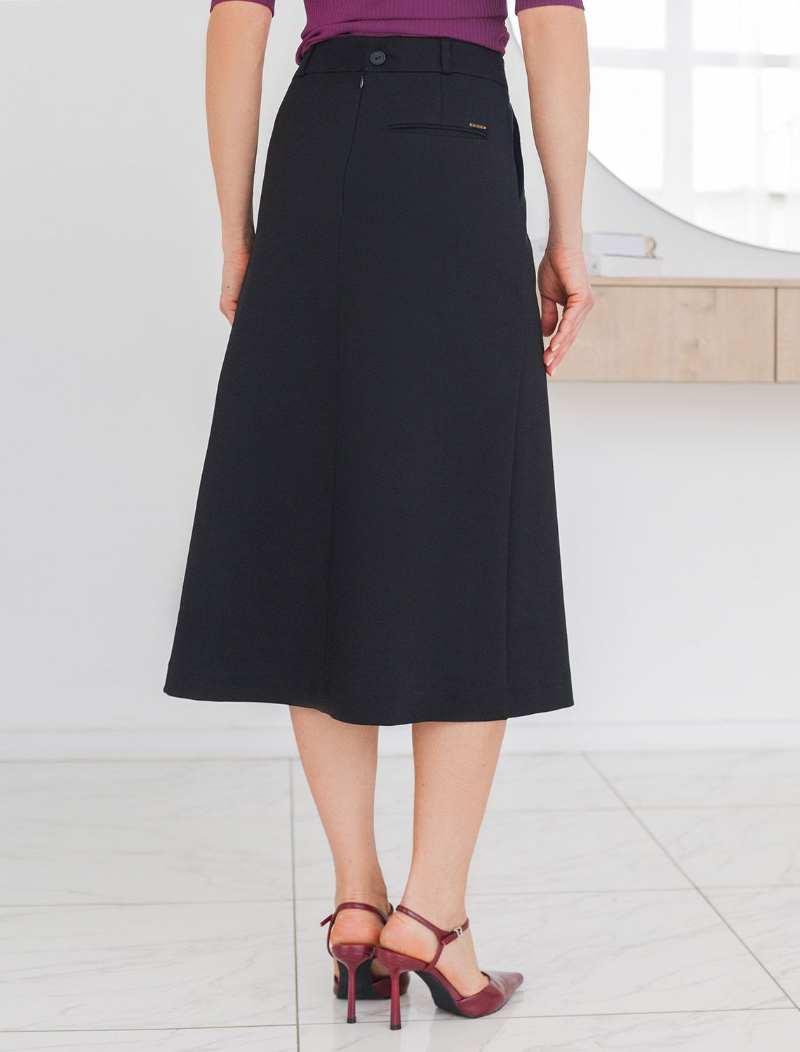 Юбка А-силуэта из джерси D46.056 черный