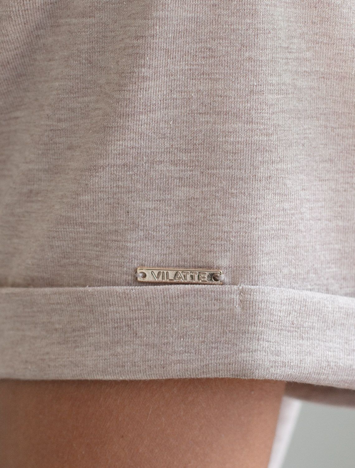 Футболка из премиального хлопка с авторским принтом D49.117 кофейный меланж_create