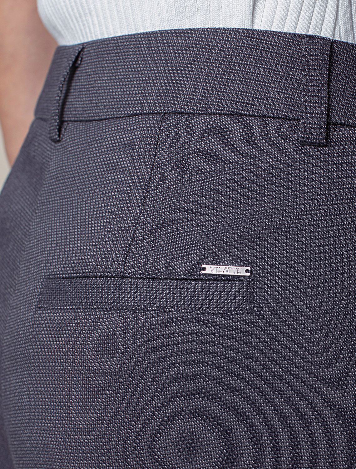 Брюки-палаццо из поливискозы D24.284 серо-синий