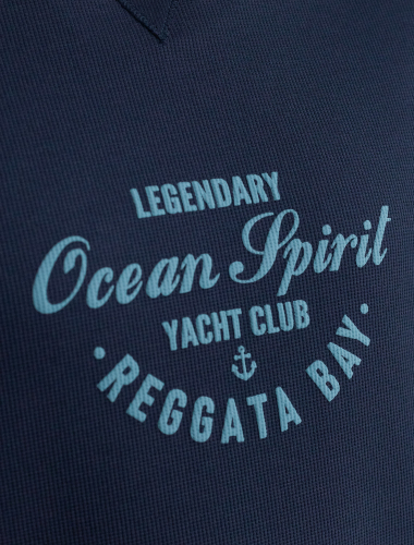 Джемпер легкий из фактурного эластичного трикотажа с принтом U49.061 св.синий_ocean spirit