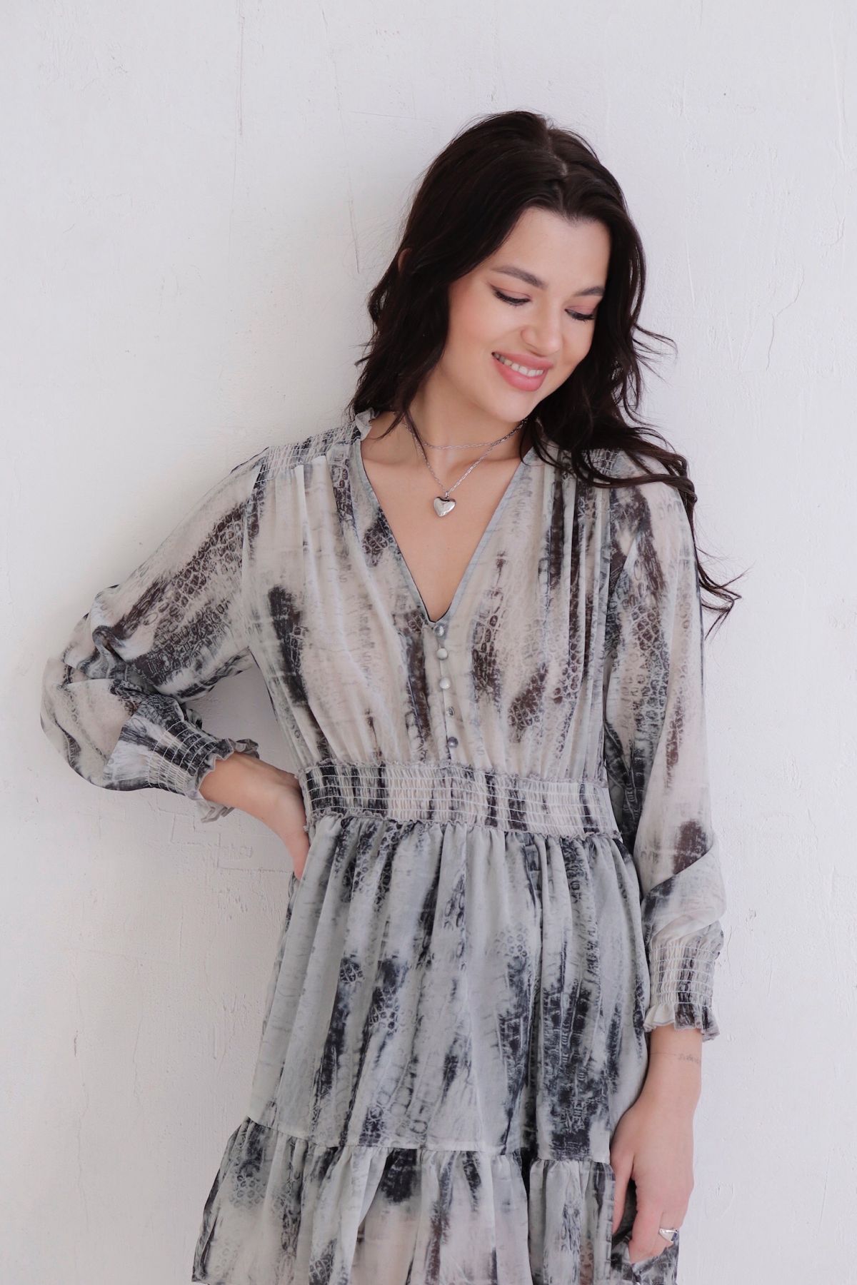 11995 Платье-мини серое (остаток: 42)