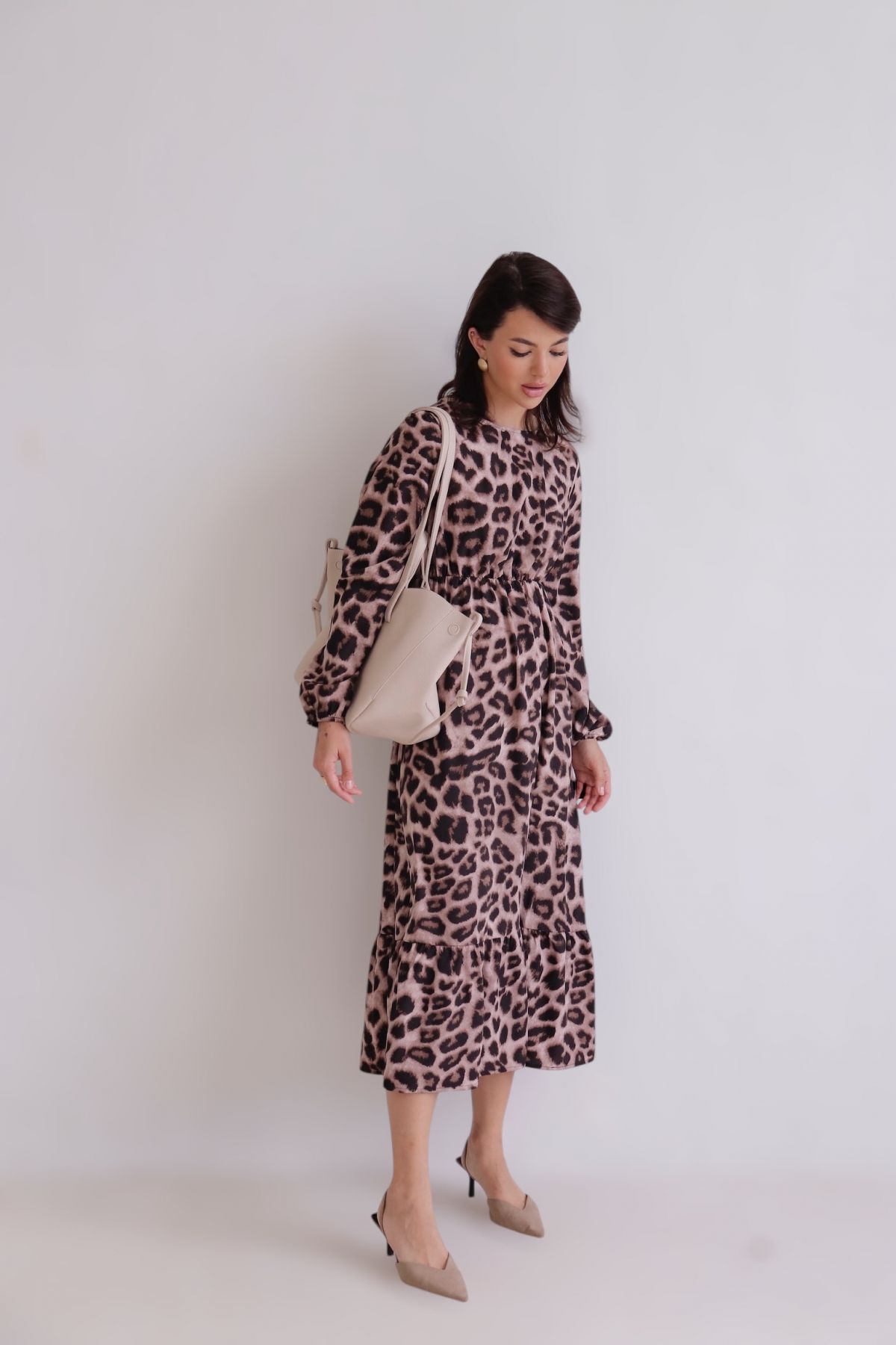 16745 Платье с анималистичным принтом