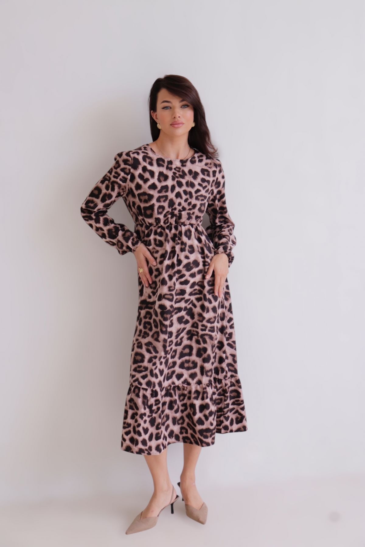 16745 Платье с анималистичным принтом