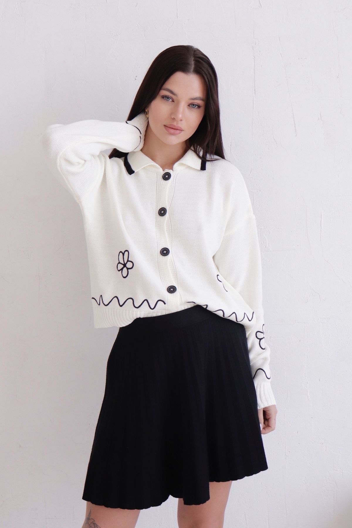 12068 Юбка чёрная вязаная (остаток: 42, 44, 46)