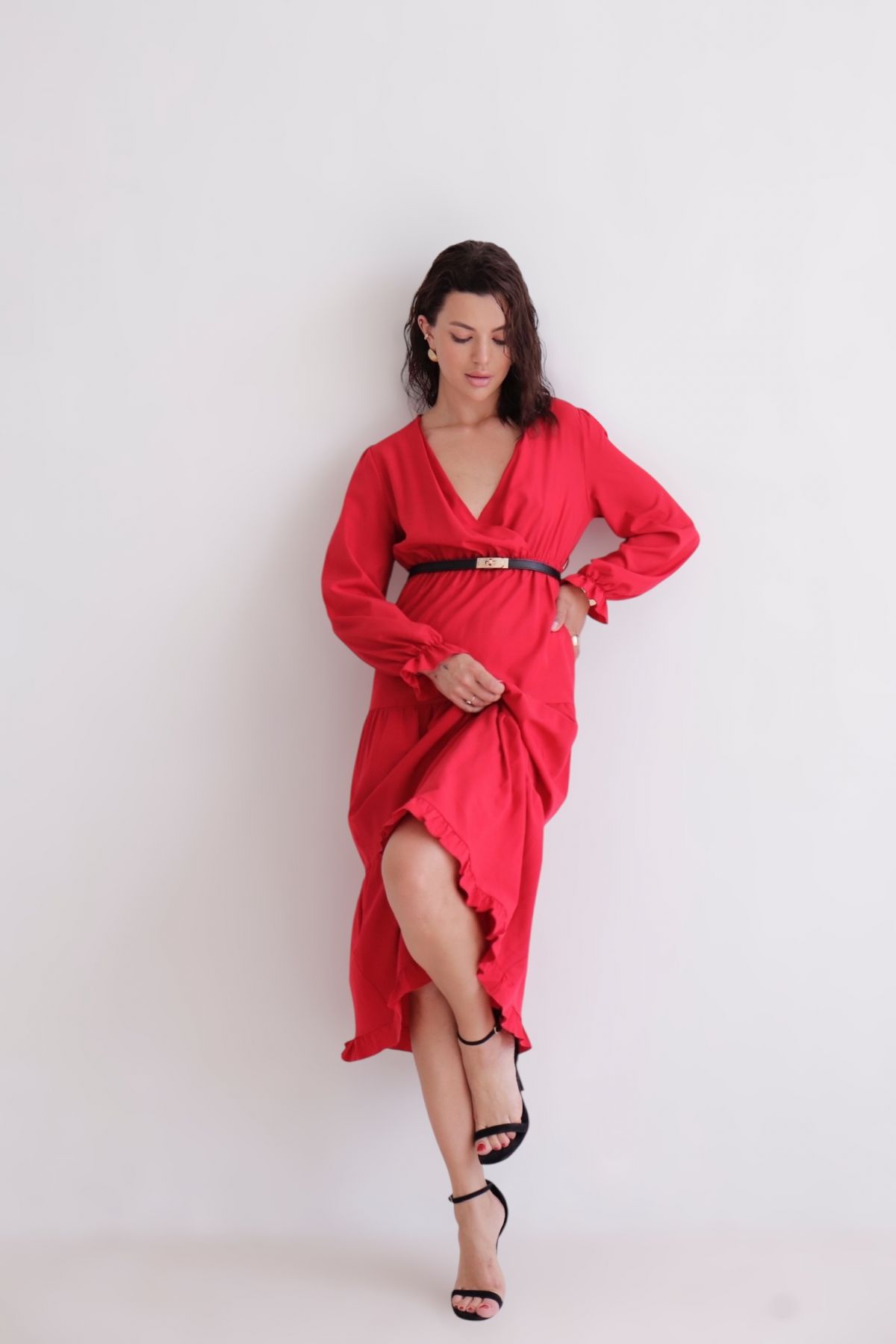 15295 Платье красное