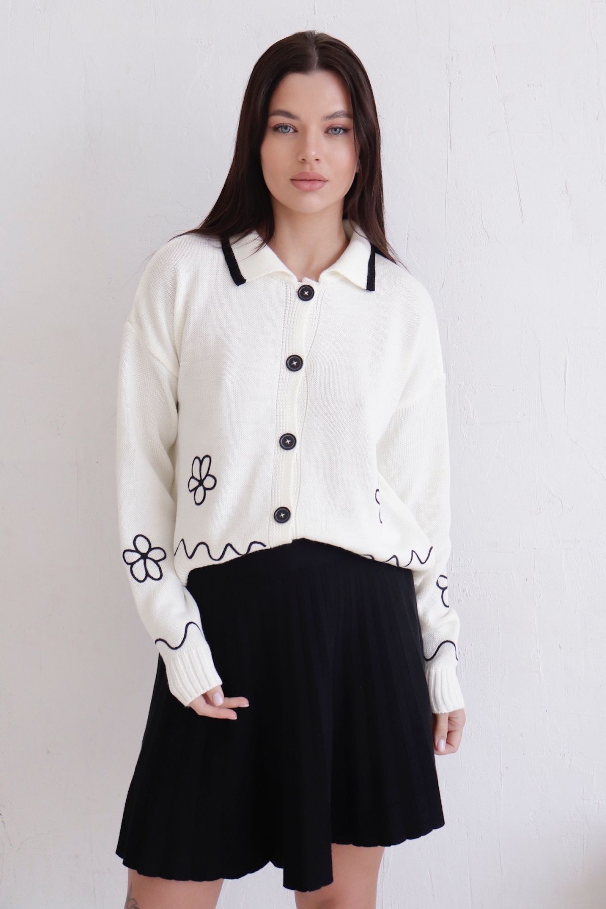 12068 Юбка чёрная вязаная (остаток: 42, 44, 46)