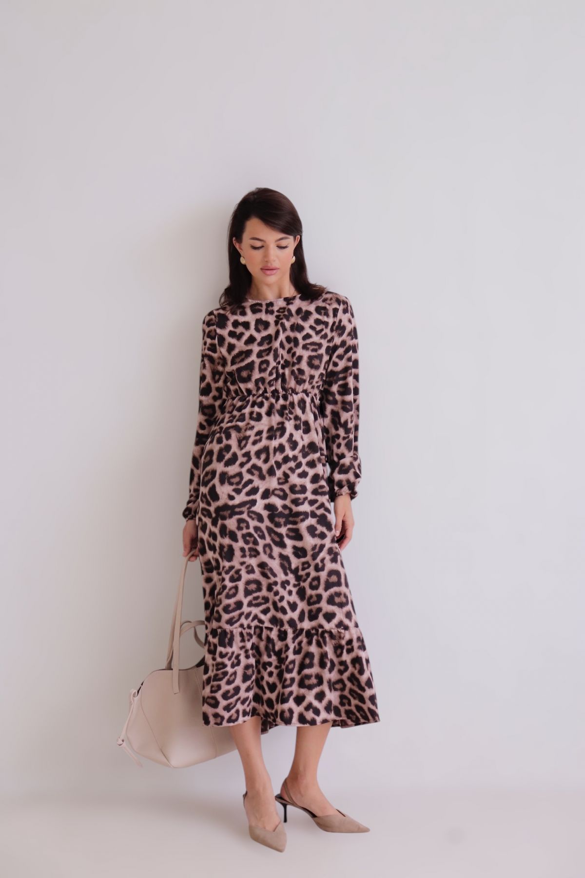 16745 Платье с анималистичным принтом