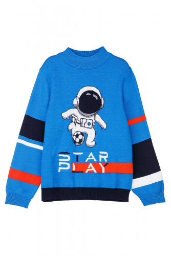 Ст.цена 1335р. Свитер PLAYTODAY 32312014 Синий,Цветной